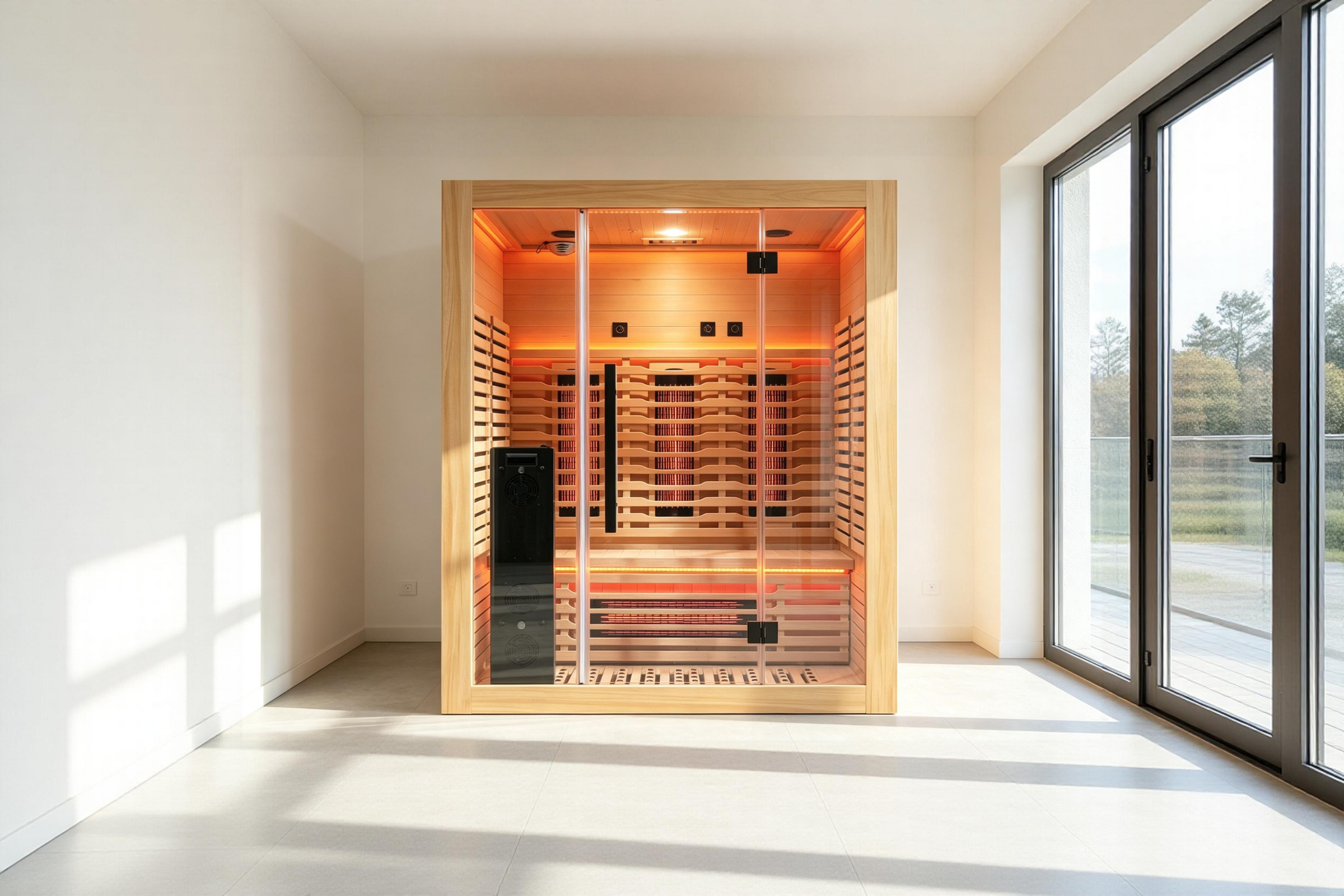 Blisspod I Venetian RED I All-In-One - Full Spectrum + Red Light Therapy I Indoor Premium Sauna I 3 Person