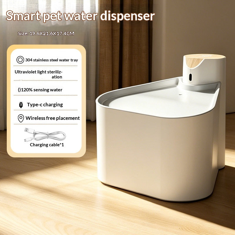 Smart Sensor Wireless Circulating Filtered Pet Water Fountain
