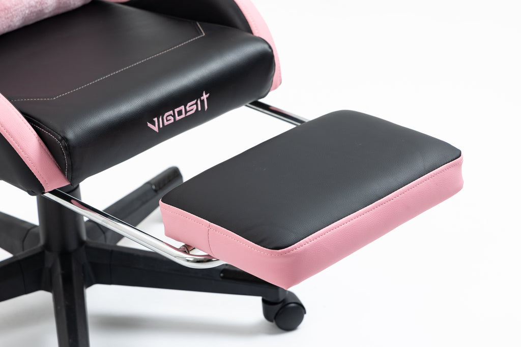 Cute Cat Gaming Chair with Paw Lumbar Cushion
