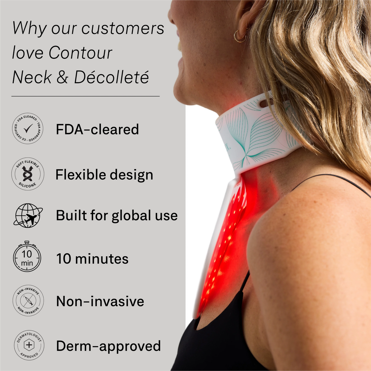 Omnilux Clear + Neck & Décolleté + Contour Glove