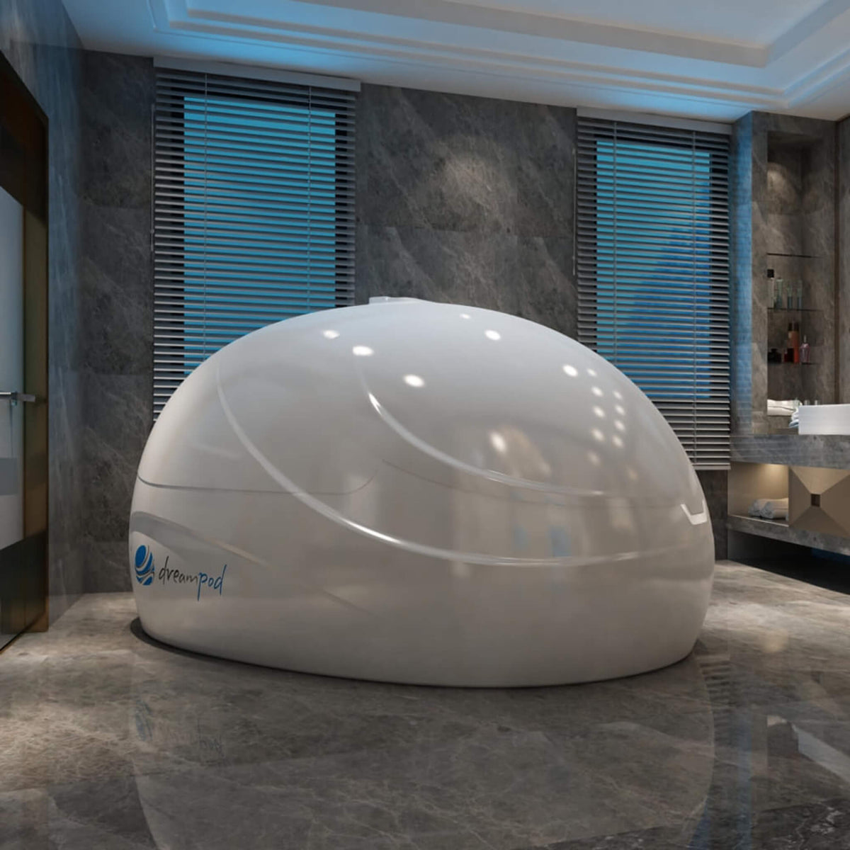 Dreampod Sport Commercial Home Flotation Sensory Isolation Tank Pod Spa [DPFP205WPE] (SAK25948)