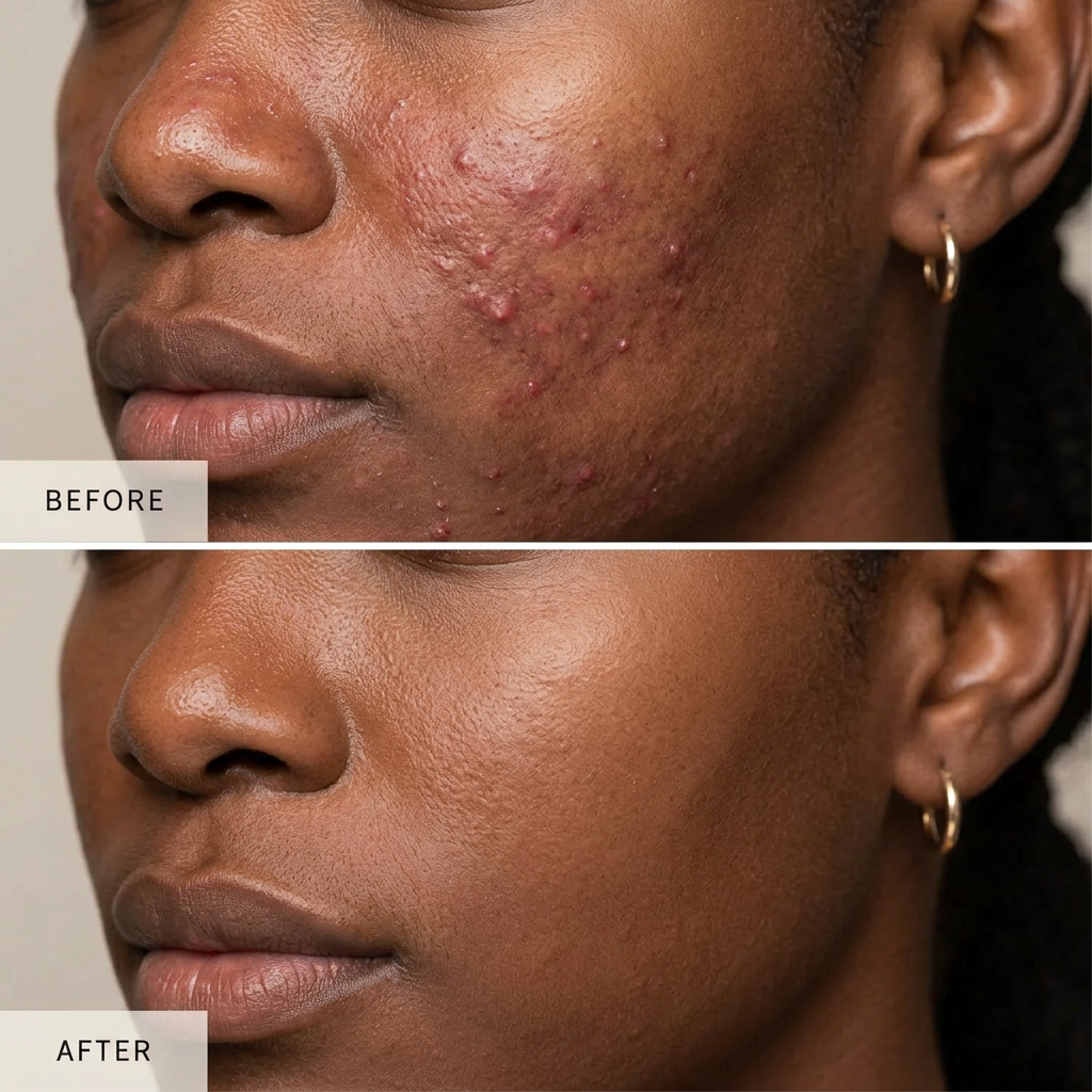 Nicebeam Acne Before After Dark Skin