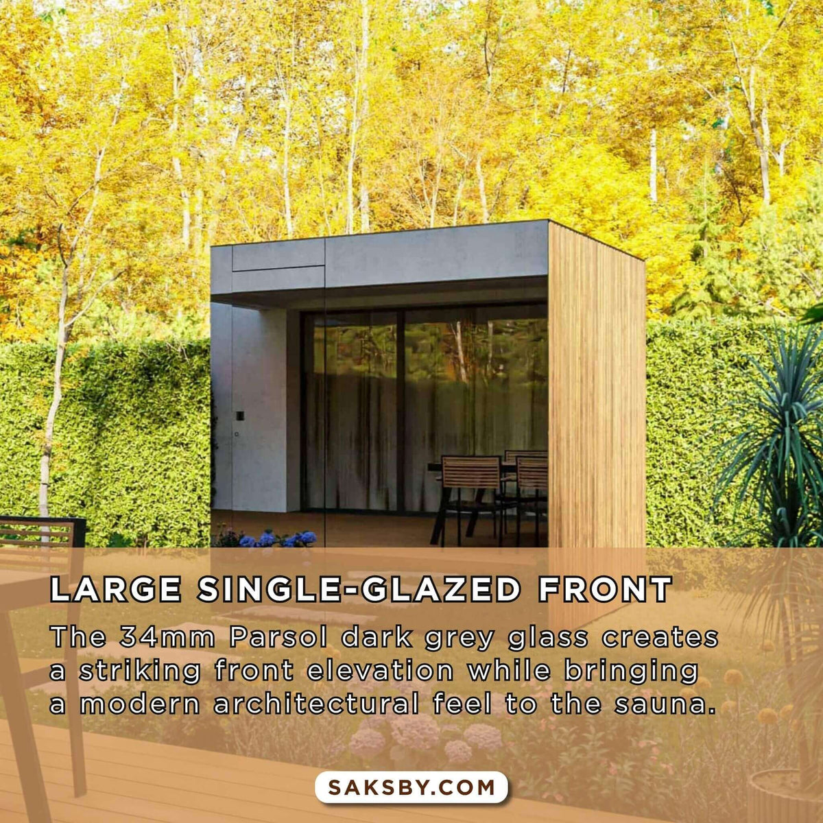 ThermaSol Spectra 4-Person Fully-Assembled Outdoor Sauna Cabin [Made-To-Order] [14-SPECTRA] (SAK46921)